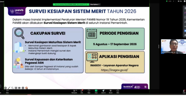 PNS dan PPPK Diminta Ikut Survei Sistem Merit 2026, Batas Pengisian 17 September